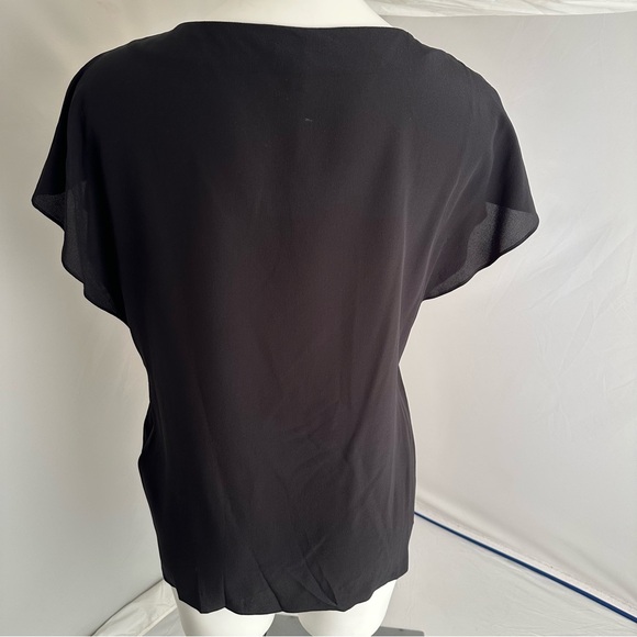 Escada black silk flutter sleeve blouse - Picture 6 of 13